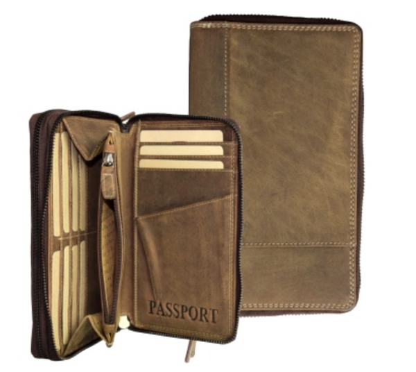 Bison Leather Passport Wallet - Adrian Klis