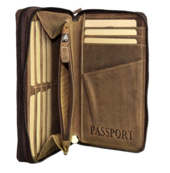 Bison Leather Passport Wallet - Adrian Klis