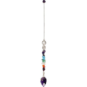 Pendulum - Amethyst + Chakra + Goddess