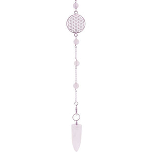 Pendulum - Rose Quartz + Flower of Life