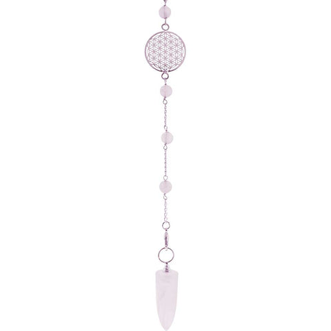 Pendulum - Rose Quartz + Flower of Life