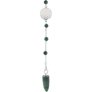 Pendulum - Green Aventurine + Flower of Life