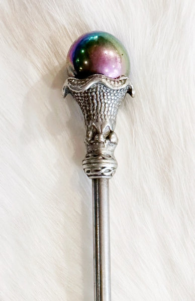 Faery Magic Wand - Titanium Quartrz  / Carnelian #4