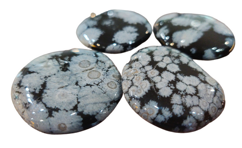 Snowflake Obsidian Palm Stone