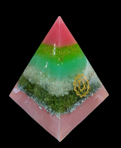 Orgonite Chakra Pyramid 10 cm x 10 cm