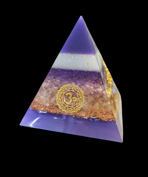 Orgonite Chakra Pyramid 10 cm x 10 cm