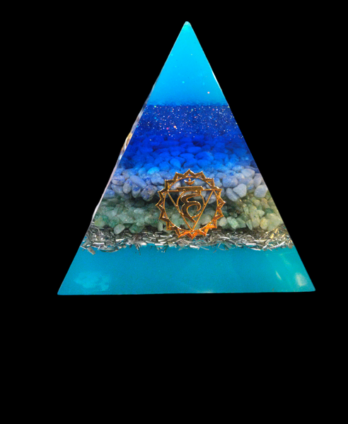 Orgonite Chakra Pyramid 10 cm x 10 cm