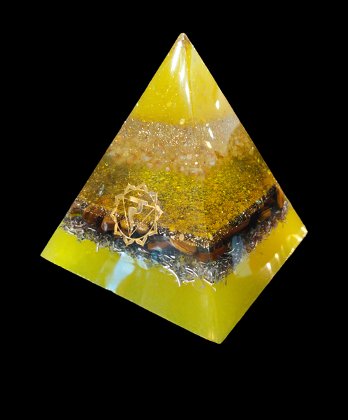 Orgonite Chakra Pyramid 10 cm x 10 cm